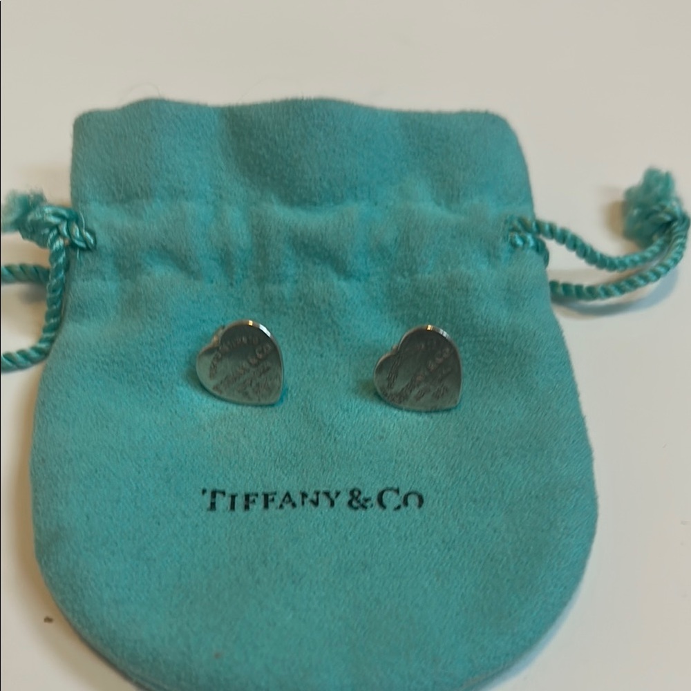 Tiffany & Co. Silver Heart Studs